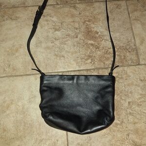 J.Crew crossbody  Black leather bag  good condition